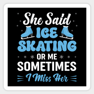 Ice Skating Ice Skater Cute Ice Rink Synchronized is Calling Sticker